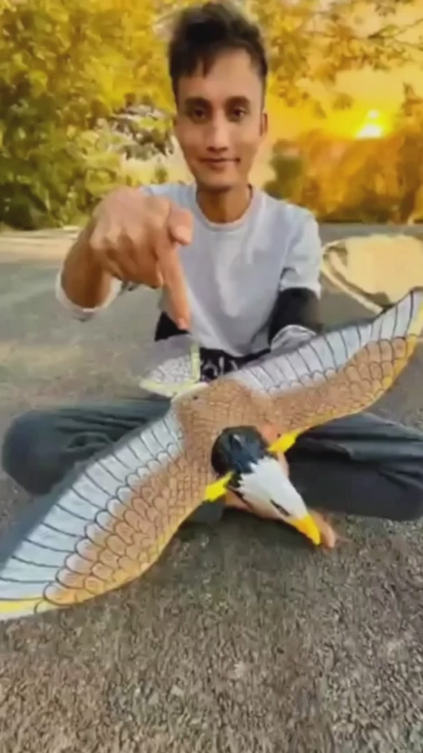 Realistic Flying Eagle Bird Toy with Spread Wings