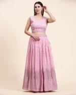 Pastel Pink Contemporary Lehenga Choli