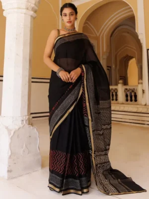 Black Heritage Saree – Timeless Craft Meets High-Value Fashion